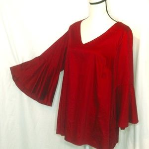 *NWT Jane & Delaney Red/Wine Bell Sleeve Plus Size